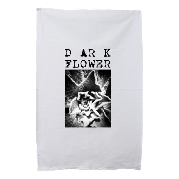 Dark Flower Tea Towel Thumbnail